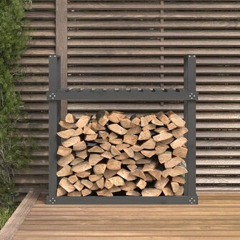 Haardhoutrek 110x35x108,5 cm massief grenenhout grijs 3