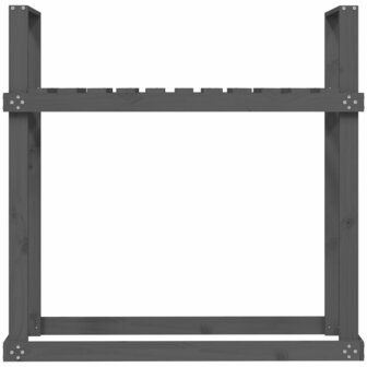 Haardhoutrek 110x35x108,5 cm massief grenenhout grijs 5