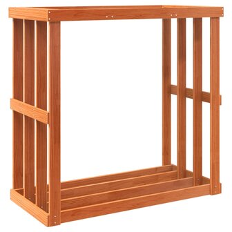 Houtblokhouder 108x52x106 cm massief grenenhout wasbruin 7