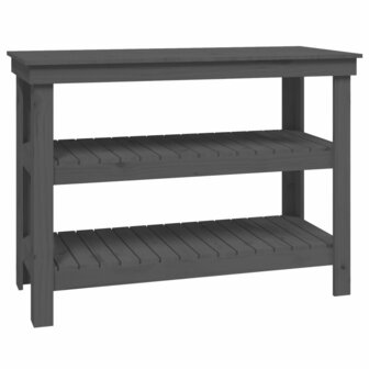 Werkbank 110,5x50x80 cm massief grenenhout grijs 2