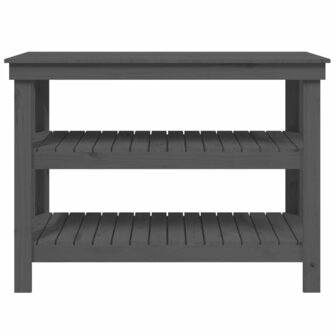 Werkbank 110,5x50x80 cm massief grenenhout grijs 5