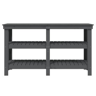 Werkbank 142,5x50x80 cm massief grenenhout grijs 5