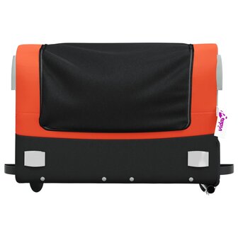 Fietstrailer 45 kg ijzer zwart en oranje 6