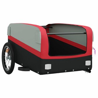 Fietstrailer 45 kg ijzer zwart en rood 5