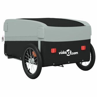 Fietstrailer 45 kg ijzer zwart en grijs 8