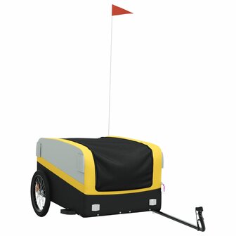 Fietstrailer 45 kg ijzer zwart en geel 2