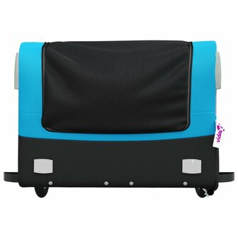 Fietstrailer 45 kg ijzer zwart en blauw 6