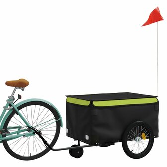 Fietstrailer 30 kg ijzer zwart en groen 3