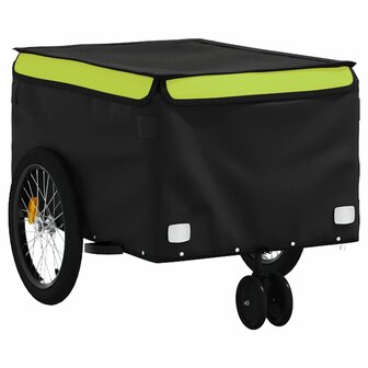 Fietstrailer 30 kg ijzer zwart en groen 4