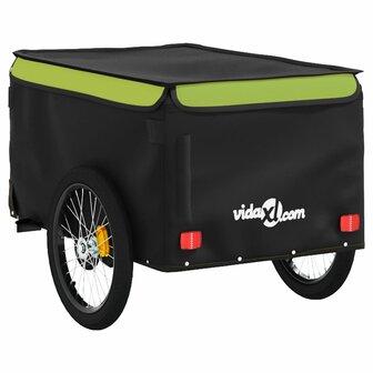 Fietstrailer 30 kg ijzer zwart en groen 8