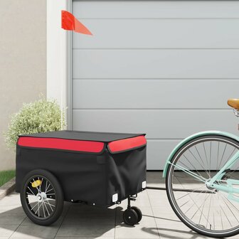 Fietstrailer 45 kg ijzer zwart en rood 1