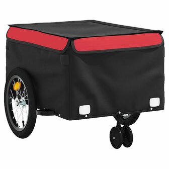 Fietstrailer 45 kg ijzer zwart en rood 4
