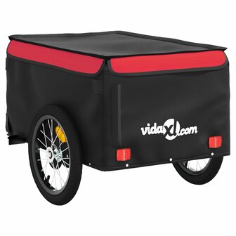 Fietstrailer 45 kg ijzer zwart en rood 7