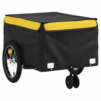 Fietstrailer 45 kg ijzer zwart en geel 4
