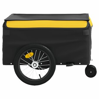 Fietstrailer 45 kg ijzer zwart en geel 6