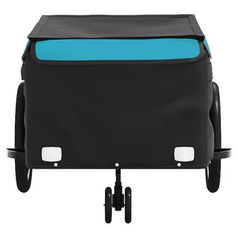 Fietstrailer 45 kg ijzer zwart en blauw 5