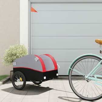 Fietstrailer 30 kg ijzer zwart en rood 1