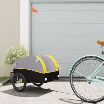 Fietstrailer 30 kg ijzer zwart en geel 1
