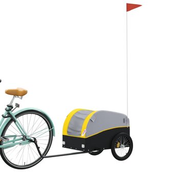 Fietstrailer 30 kg ijzer zwart en geel 3