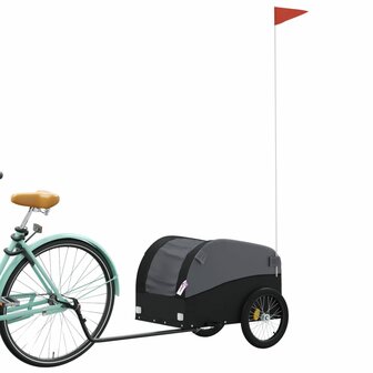 Fietstrailer 30 kg ijzer zwart 3