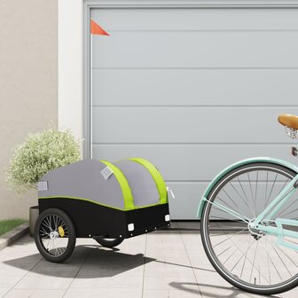 Fietstrailer 30 kg ijzer zwart en groen 1