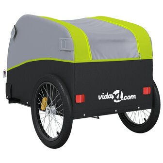 Fietstrailer 30 kg ijzer zwart en groen 8