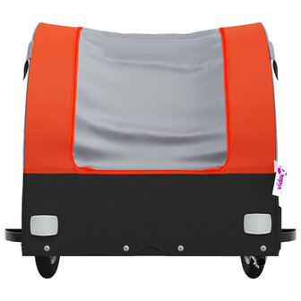 Fietstrailer 45 kg ijzer zwart en oranje 6