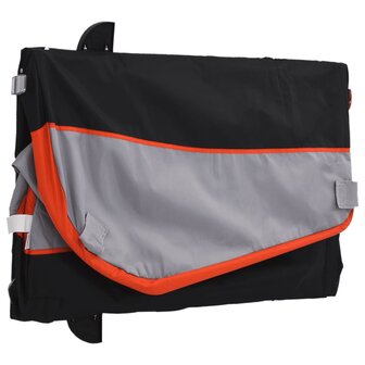 Fietstrailer 45 kg ijzer zwart en oranje 9