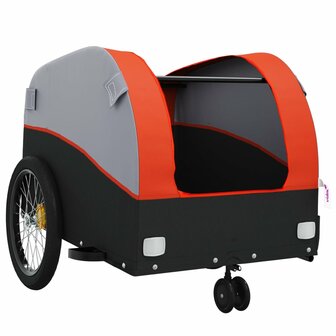 Fietstrailer 30 kg ijzer zwart en oranje 5