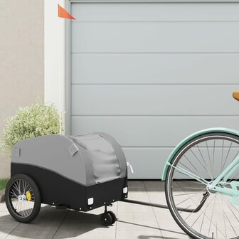 Fietstrailer 30 kg ijzer zwart en grijs 1