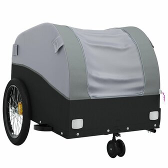 Fietstrailer 30 kg ijzer zwart en grijs 4