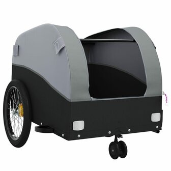 Fietstrailer 30 kg ijzer zwart en grijs 5