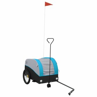 Fietstrailer 30 kg ijzer zwart en blauw 2