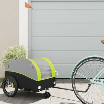 Fietstrailer 30 kg ijzer zwart en groen 1