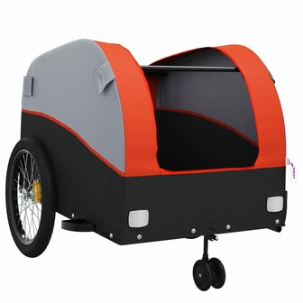 Fietstrailer 45 kg ijzer zwart en oranje 5