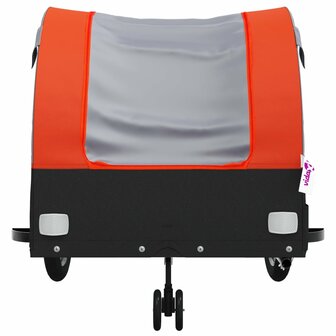 Fietstrailer 45 kg ijzer zwart en oranje 6