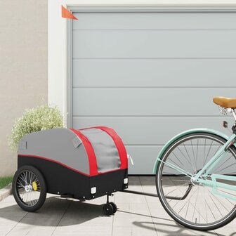 Fietstrailer 45 kg ijzer zwart en rood 1