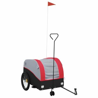 Fietstrailer 45 kg ijzer zwart en rood 2