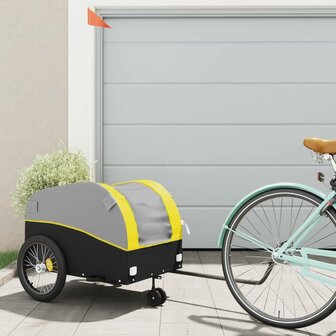 Fietstrailer 45 kg ijzer zwart en geel 1