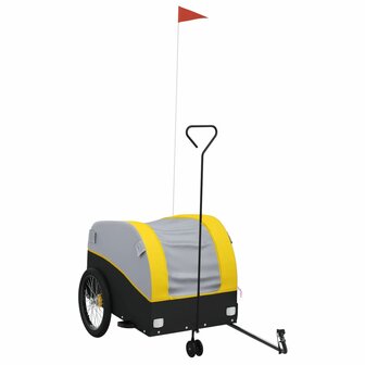 Fietstrailer 45 kg ijzer zwart en geel 2