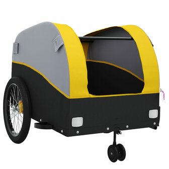 Fietstrailer 45 kg ijzer zwart en geel 5