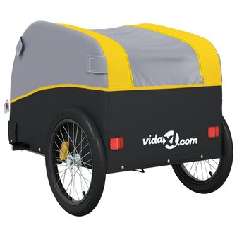 Fietstrailer 45 kg ijzer zwart en geel 8