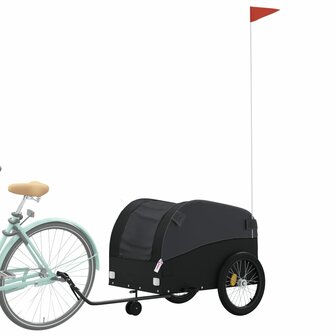 Fietstrailer 45 kg ijzer zwart 3