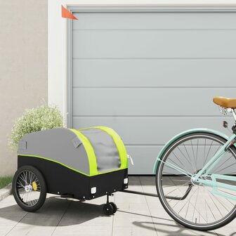 Fietstrailer 45 kg ijzer zwart en groen 1