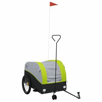 Fietstrailer 45 kg ijzer zwart en groen 2