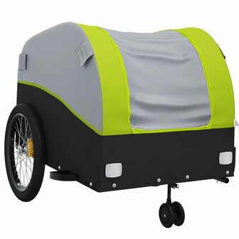 Fietstrailer 45 kg ijzer zwart en groen 4