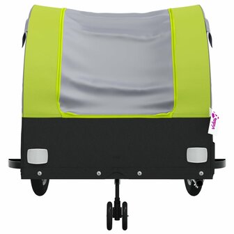 Fietstrailer 45 kg ijzer zwart en groen 6
