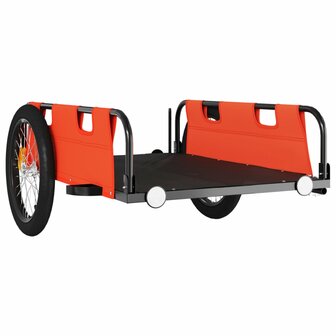 Fietstrailer oxford stof en ijzer oranje 4