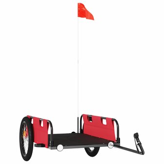 Fietstrailer oxford stof en ijzer rood 2