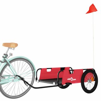 Fietstrailer oxford stof en ijzer rood 3